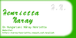 henrietta naray business card
