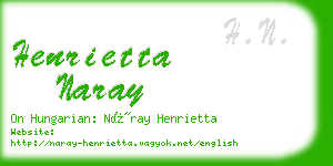 henrietta naray business card